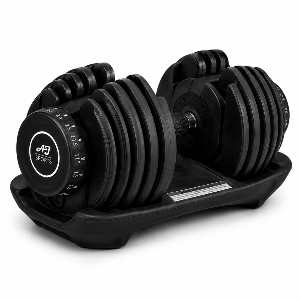 Bol.com AJ-Sports Verstelbare Dumbell Zwart 24 KG - 2kg t/m 24kg - Gewichten - Dumbells set - Gewichten set - Halterset - Fitnes... aanbieding