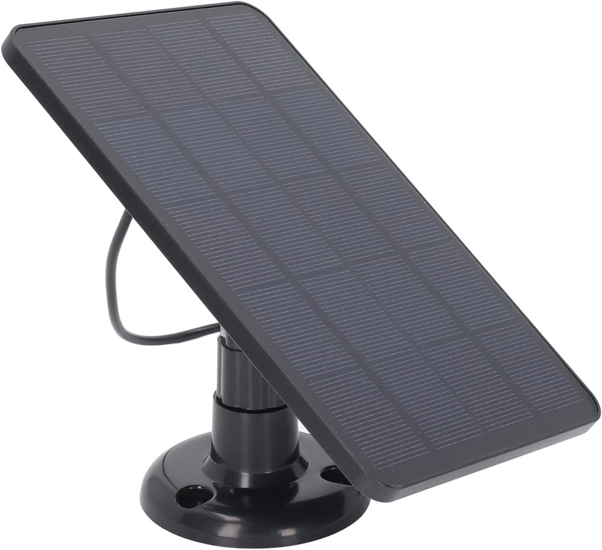 4W Zonnepaneel voor Buitenbeveiligingscamera Micro USB-zonnepaneeloplader voor Batterijcamera (Zwart)