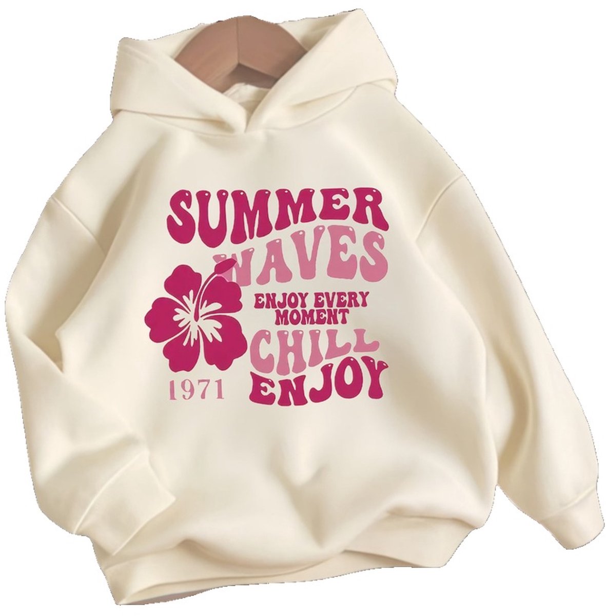 Currero Hoodie Meisjes Warme Hoodie Met Capuchon Comfortabele Sweater Meisje Casual Trui Pullover Meisjestrui 7-8 Jaar Beige