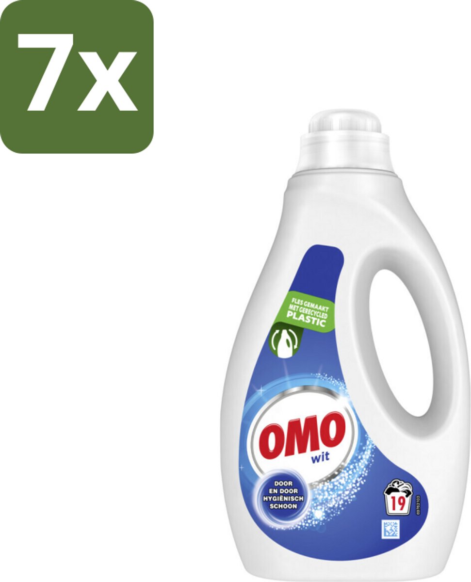 7 x OMO – Vloeibaar Wasmiddel – Wit – 19 Wasbeurten – 950 ml - Koffiezetapparaat