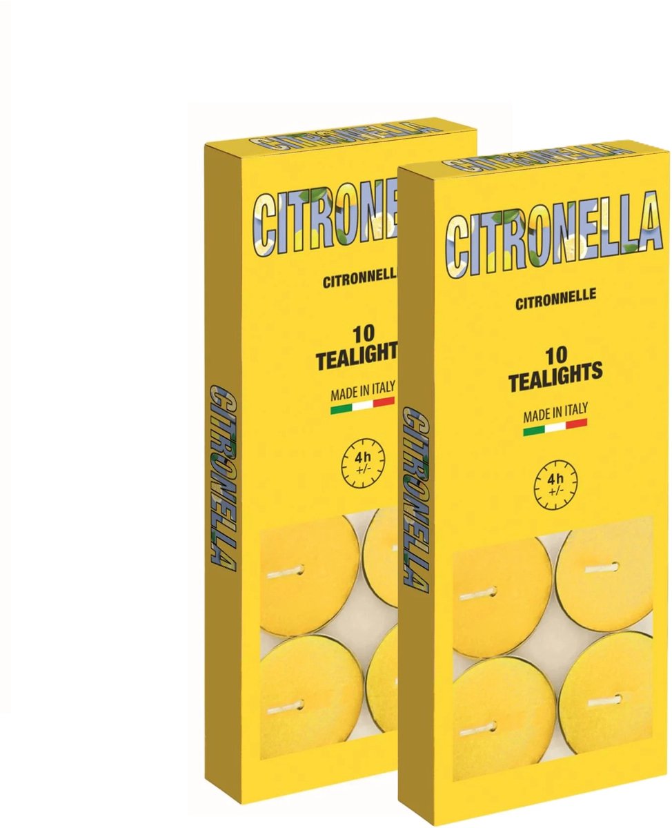 Benson citronella theelichtjes – waxinelichtjes - 20 stuks – binnen en buiten
