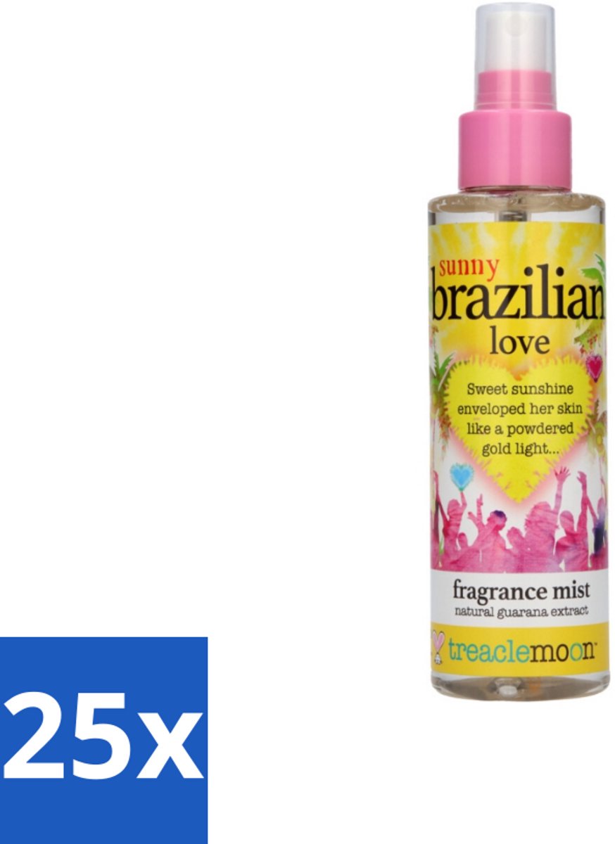 25 x Treaclemoon – Body Mist – Brazilian Love – 150 ml - Body Mist - Brazilian Love - Guarana Extract - Verfrissend - Hydraterend