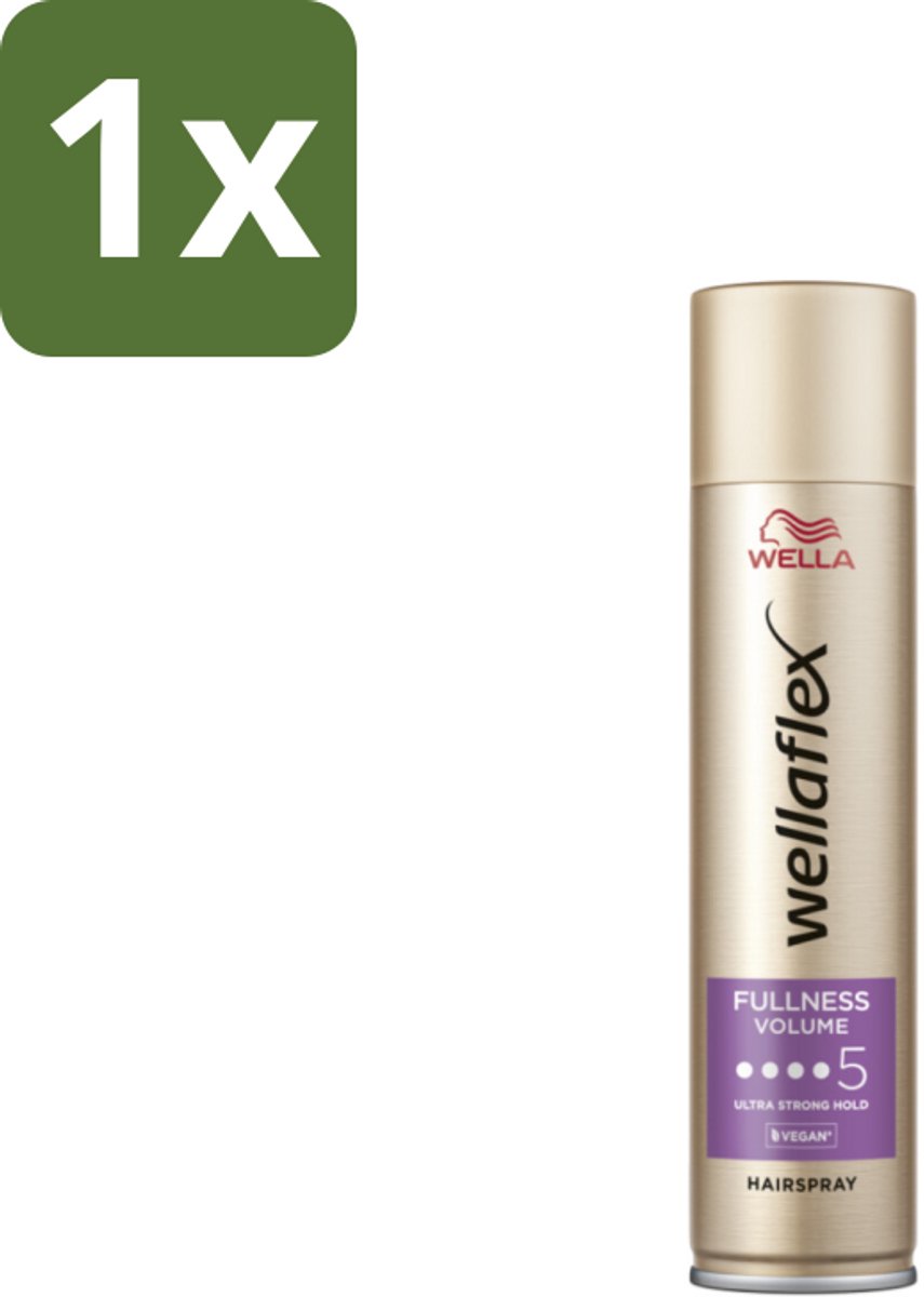 1 x Wella – Flex Fullness Volume Ultra Strong – Haarspray – 250 ml - Haarspray - Volume - Volle Haar - Haartype - Fixatie