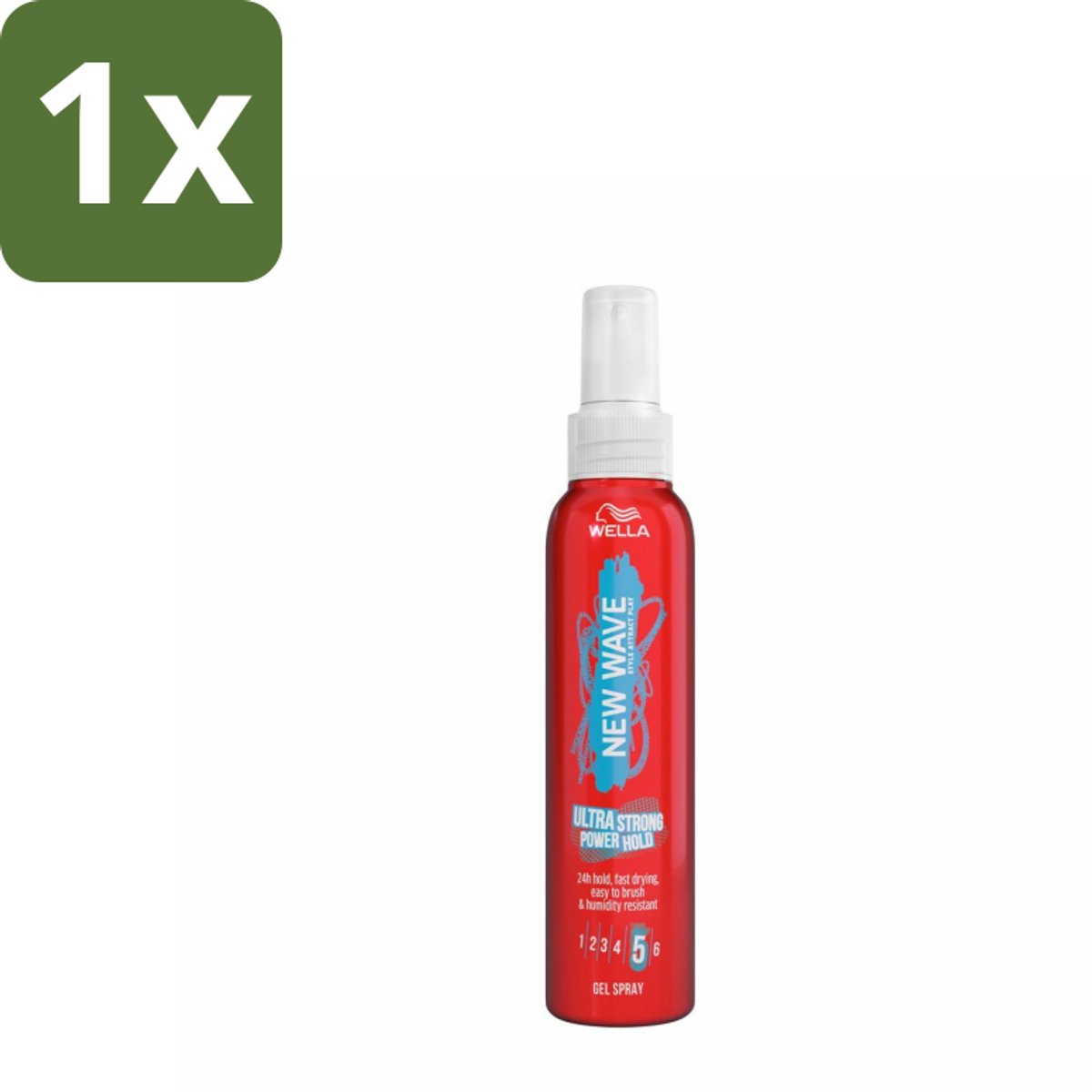 1 x Wella – New Wave Power Hold – Gelspray – 150 ml - Haarspray - Gel Spray - Krachtige Hold - Styling Spray - Haartypen