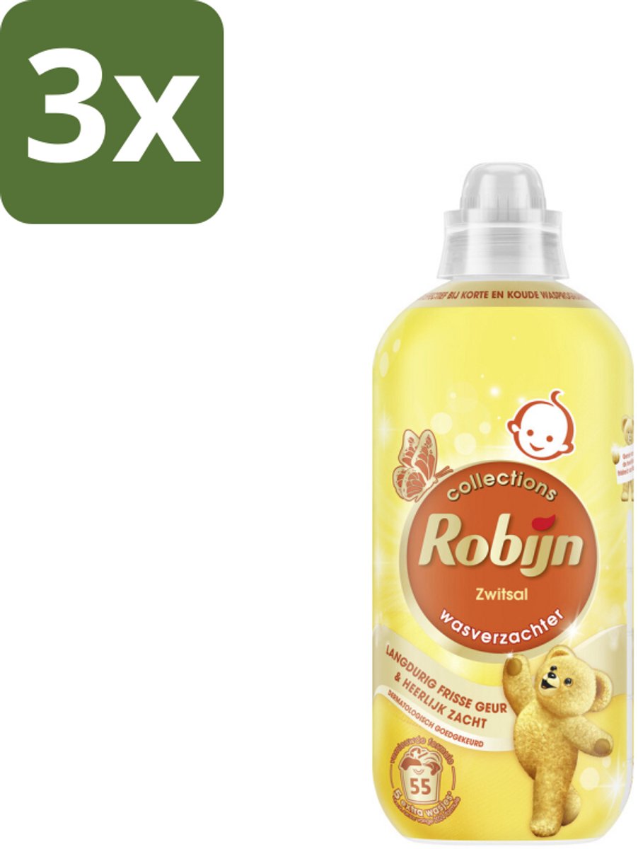 3 x Robijn – Wasverzachter – Zwitsal – 1,1 L - Koffiezetapparaat