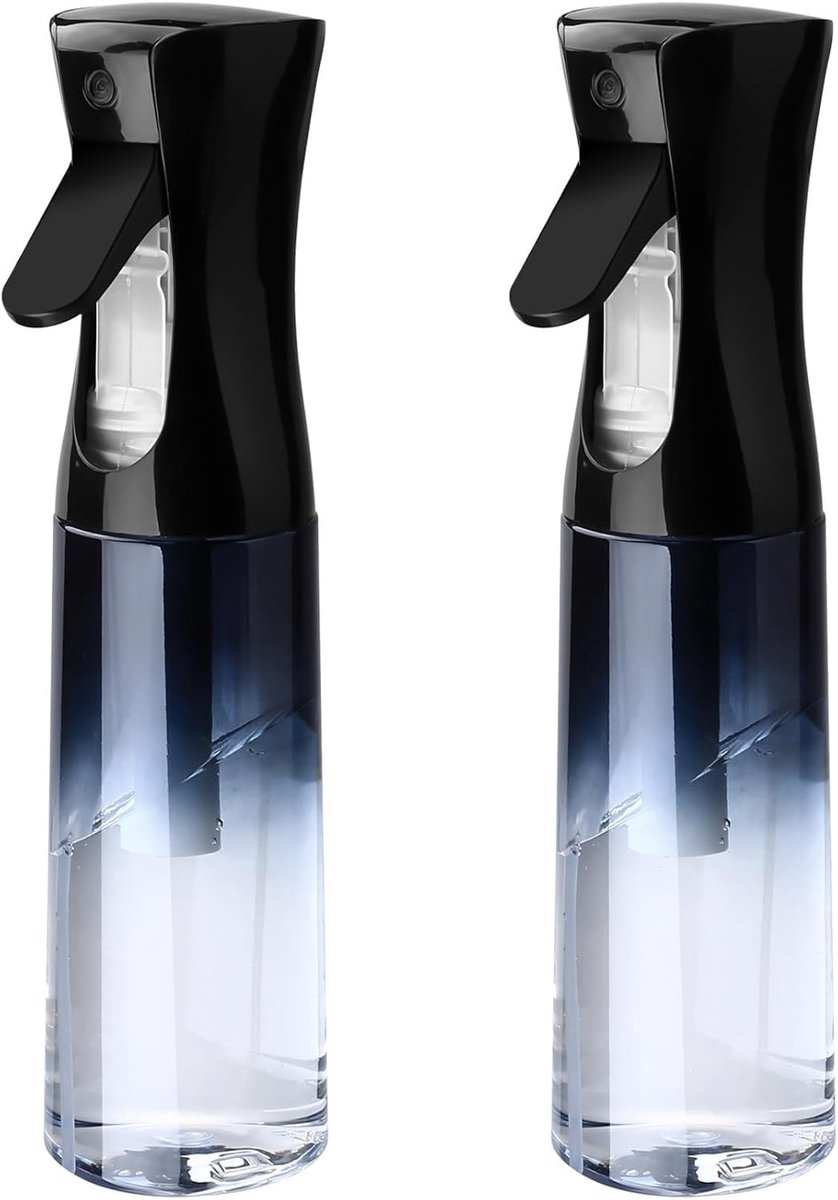 Watervernevelaar Sprayfles - Zwart-Blauw - 300 ml - Fijne Spray - Voor Huishoudelijk en Cosmetisch Gebruik
