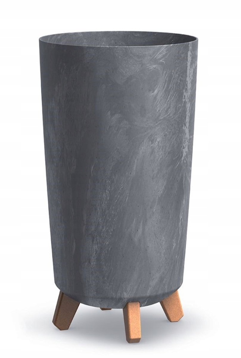 Gracia Hoge Pot met Poten - Betonlook Marengo - 24x45cm