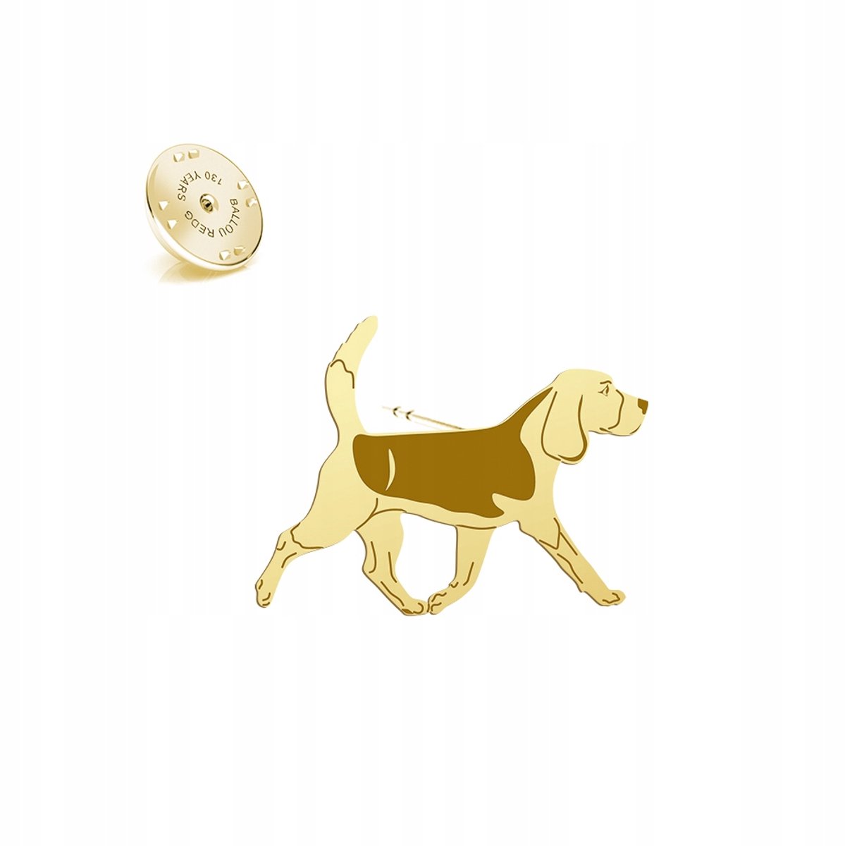 Vergulde Beagle Speld 925 Zilveren Pin Sieraden Cadeau Vrouw