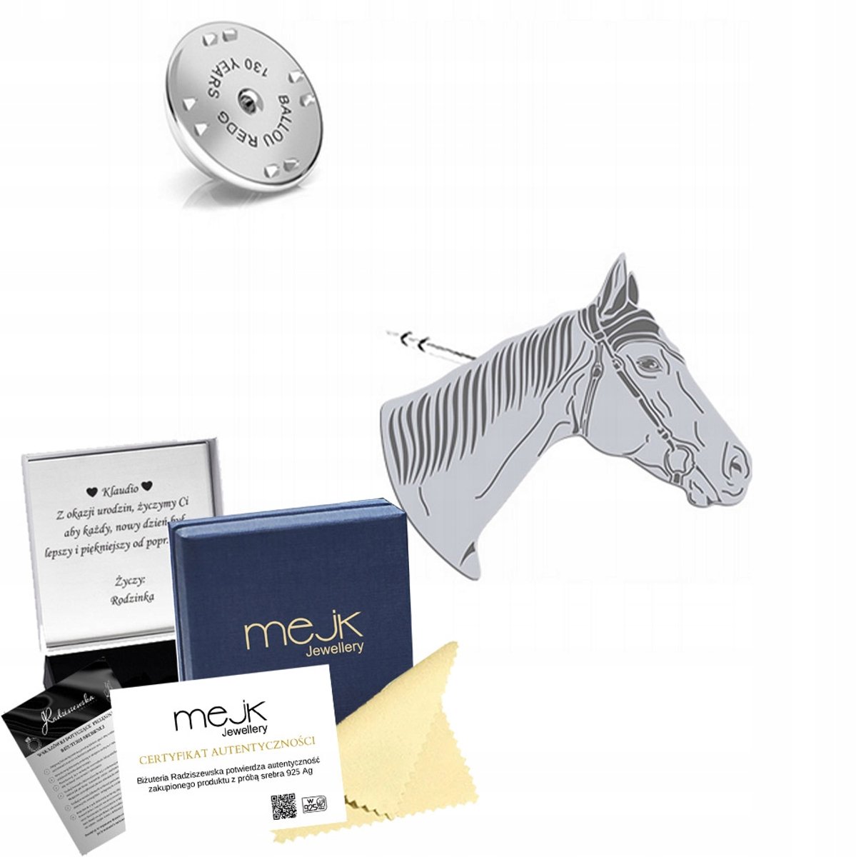 Zilveren Speld 925 met Volbloed Paard - Sieraden Dames Cadeau