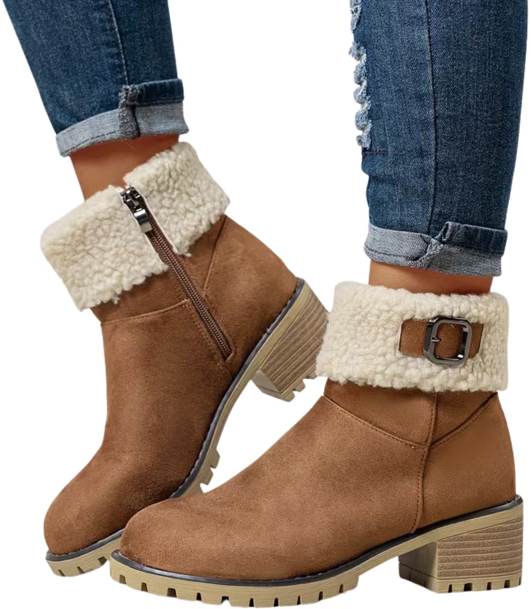 Currero Dames Cowboy Laarzen Hoge Hak Enkellaarzen Kniehoge Western Boots Chelsea 36 Bruin