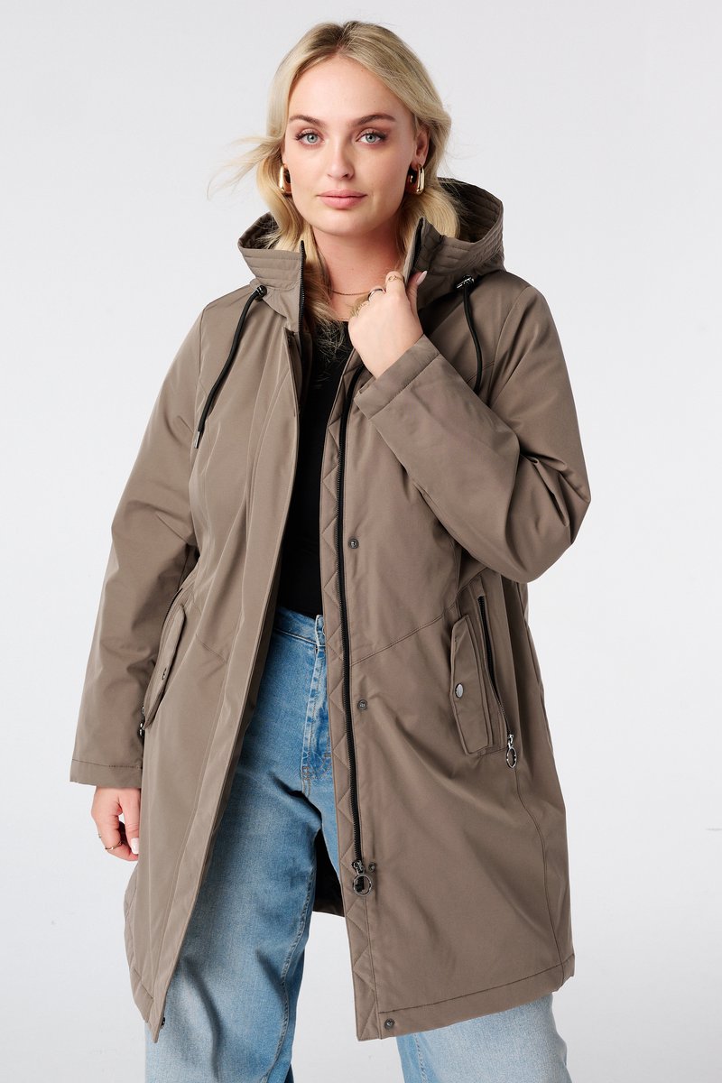 MS Mode Jas Lange gevoerde jas met capuchon
