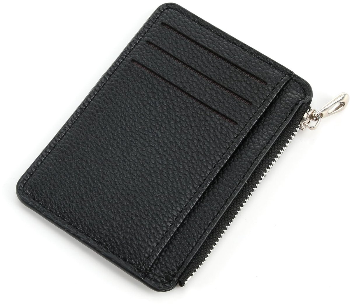 Elzusha - Compacte PU Leren Portemonnee met Ritssluiting voor 6 Kaarten
