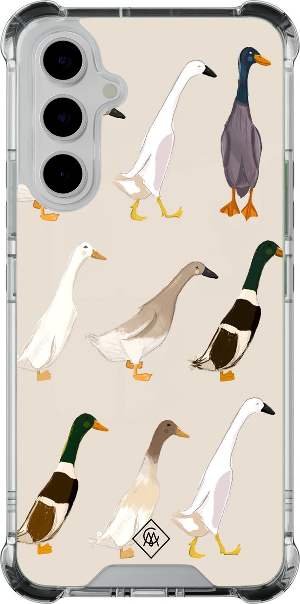 Casimoda® hoesje - Geschikt voor Samsung Galaxy A55 - Duck Life - Shockproof case - Extra sterk - - Multi, Transparant