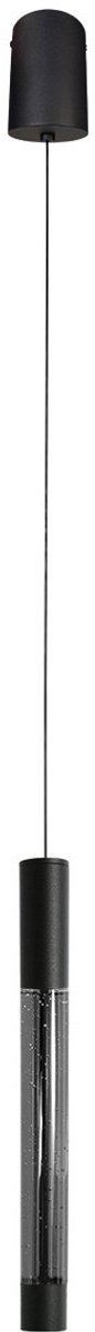 Hanglamp Alisio 4577ZW 1-lichts zwart met handgeblazen glas, dimbare LED en hoogte-instelsysteem - Steinhauer