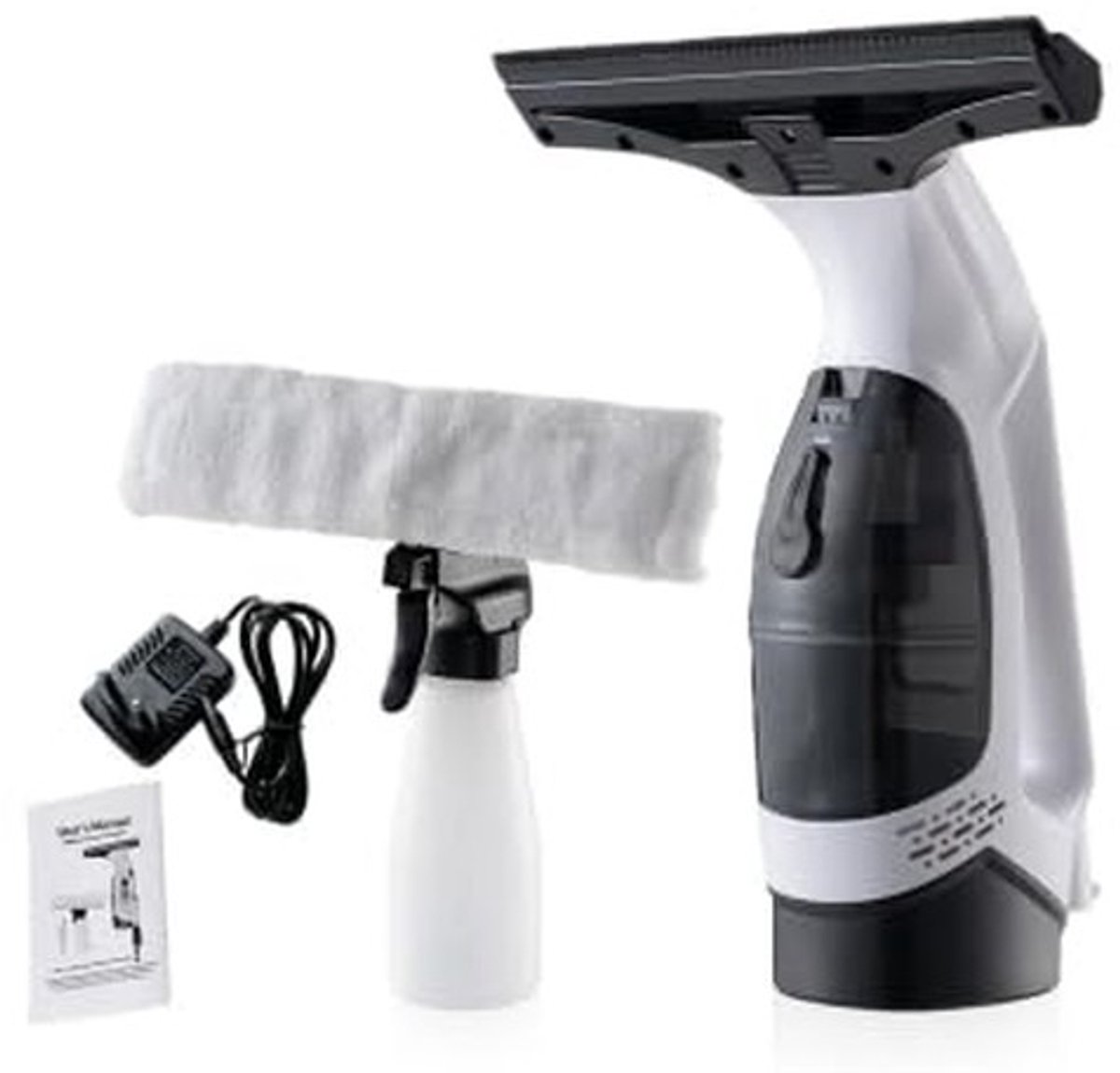 Elzusha - Draadloze Accu Raamzuiger met Sprayfles en Microvezeldoek