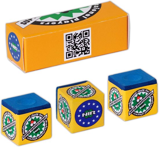Biljartkrijt - Keukrijt - Precisie Schoten - Gelijkmatige Verdeling - 3 stuks - Blauw — afbeelding 4