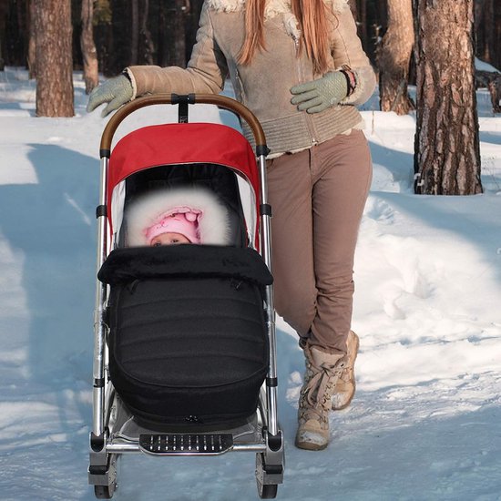 Universele Voetenzak - Kinderwagen Zak - Baby Warm Houden - Waterdicht Winddicht - 50 x 90 cm - Zwart van Universele — afbeelding 2