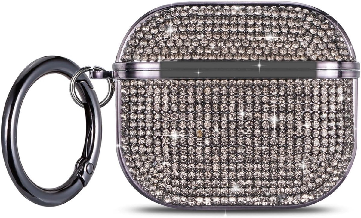 Bling Glitter Crystal Oorbescherming voor AirPods Pro 3 (2025) - Luxe en Stijlvolle Case voor Vrouwen en Meisjes, Schitterend en Duurzaam Ontwerp