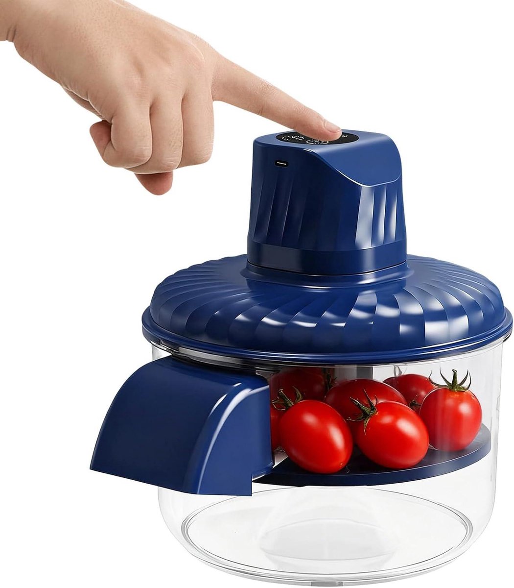 Elektrische Druiven Schilmachine - Keuken Schil Tool - Groente Fruit Schillen - Automatische Capaciteit - 24x24x18cm - Zwart