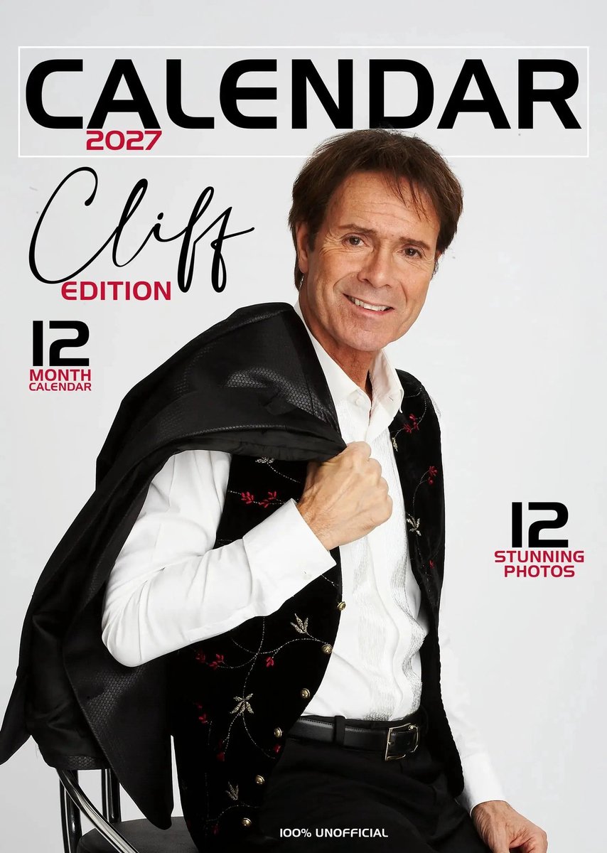 Cliff Richard A3 Kalender 2027