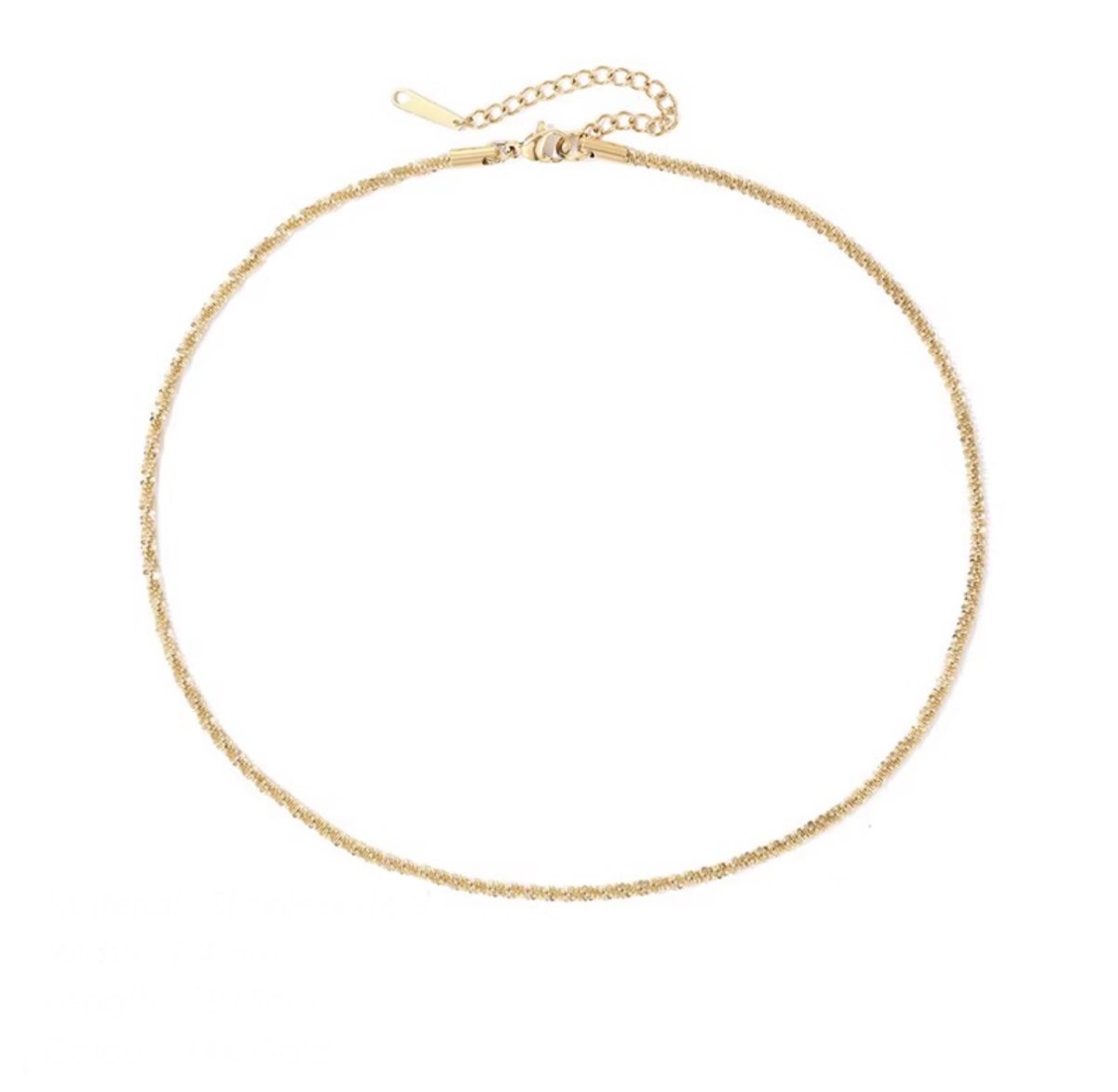 Tennis Ketting Goudkleurig | Zirkonia stenen 4 MM | Lengte 42+8 CM | Tennis Chain | Sieraden