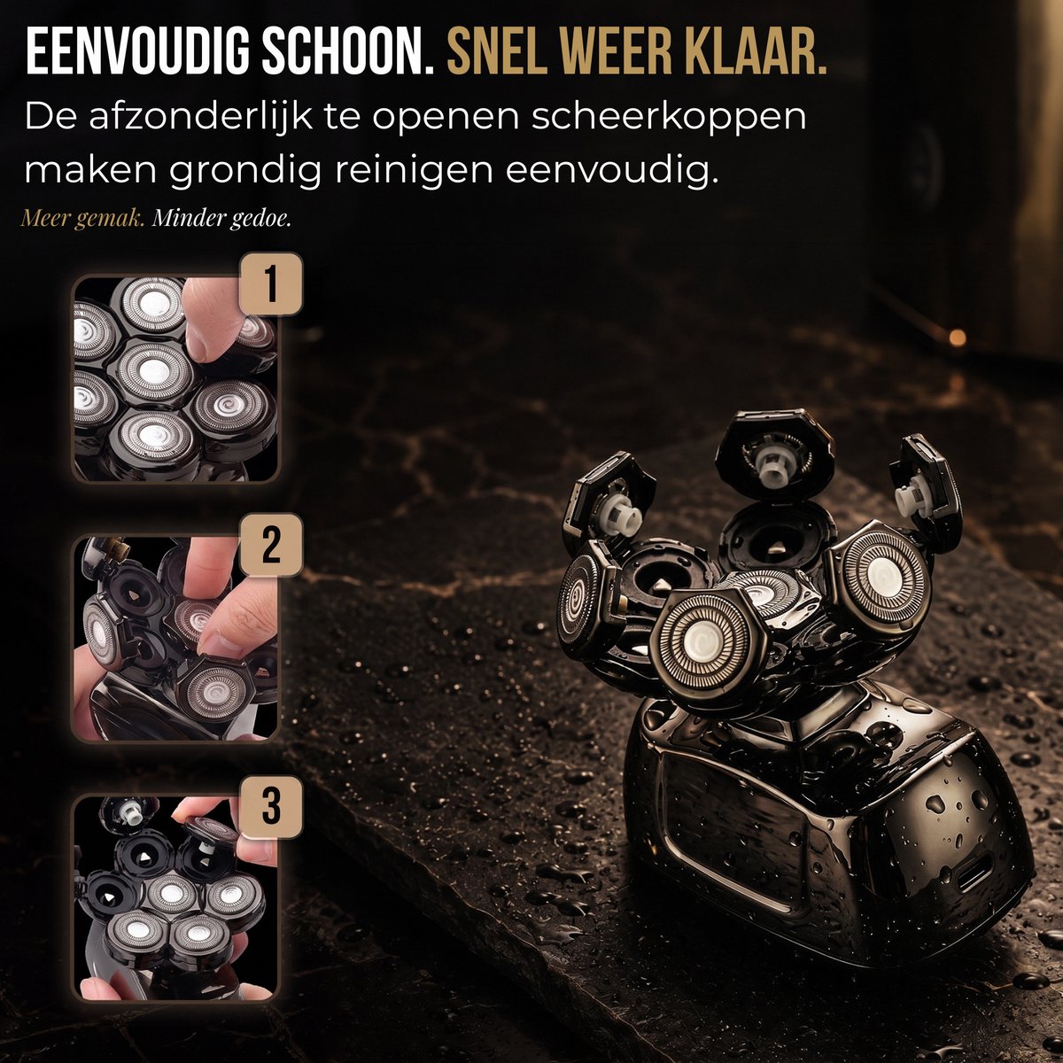 6-in-1 Scheerapparaat Mannen – Trimmer - Tondeuse - Sansbeauté® SkullSharp PRO - Electric Face & Head Shaver - Hoofd Kaal Scheren – Nat & Droog - Draadloos Opladen - Elektrisch thumbnail 3