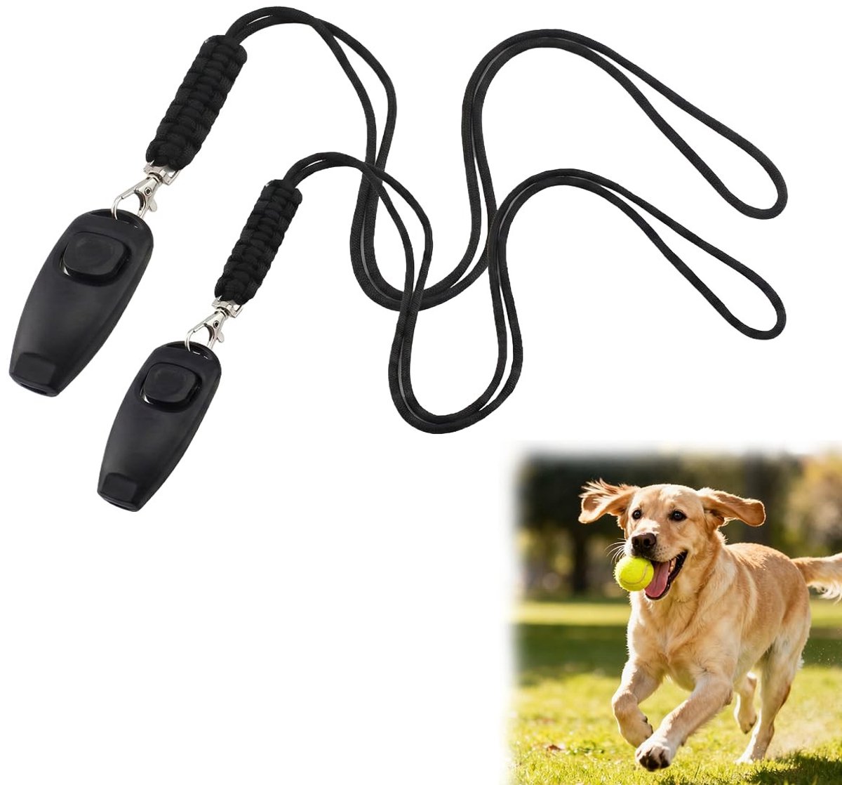 Elzusha - 2-in-1 Honden Trainingsset met Fluit en Clicker