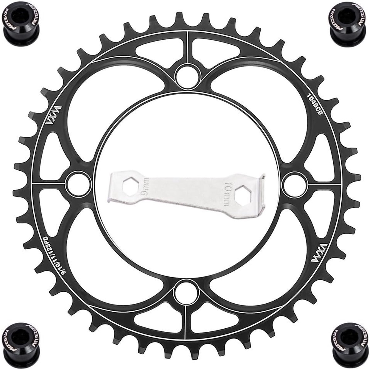 Elzusha - Fietskettingblad 104 BCD voor MTB en Racefietsen