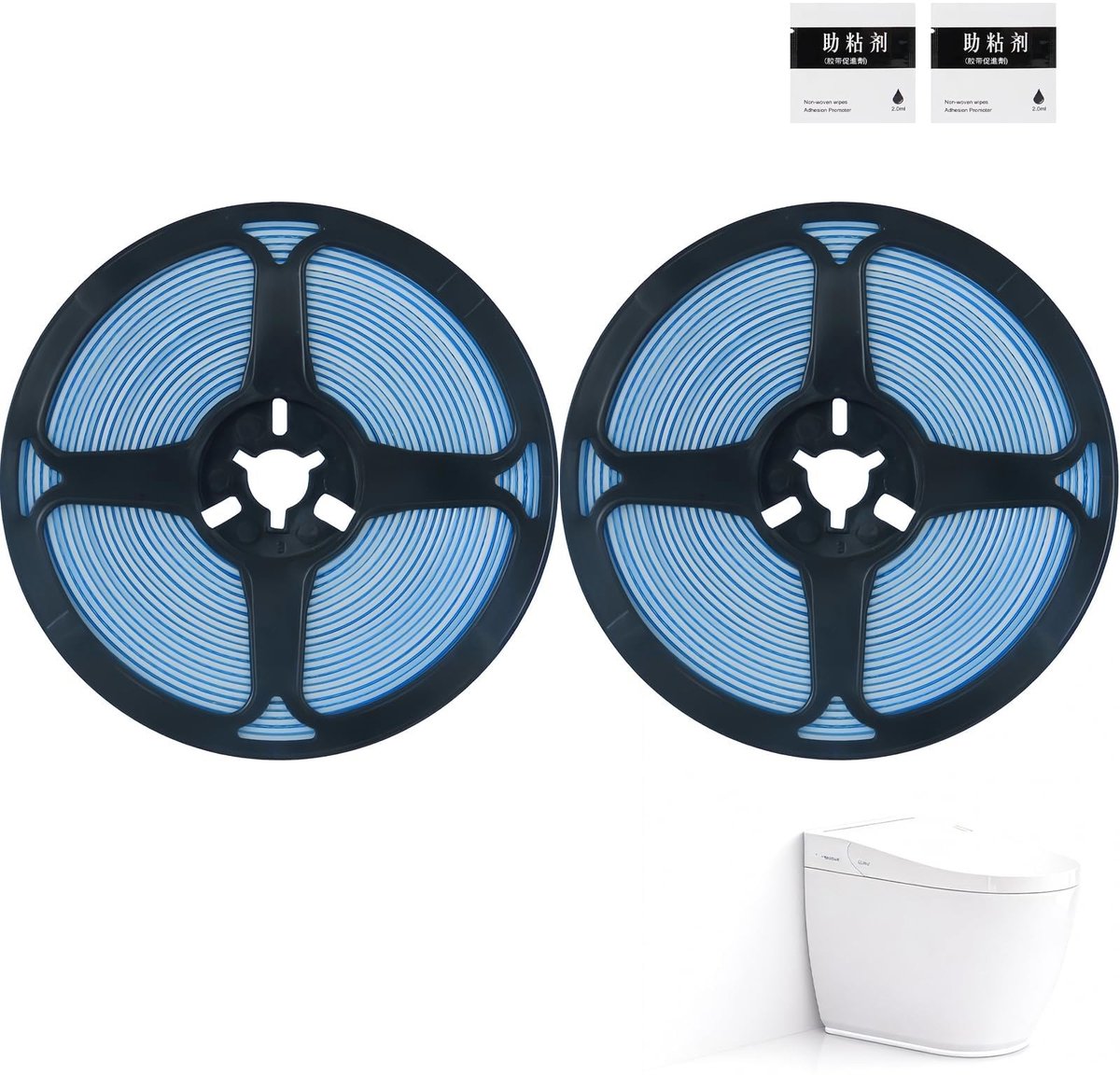 Elzusha - Set van 2 Zelfklevende Sealing Tape Wit 6m x 8mm