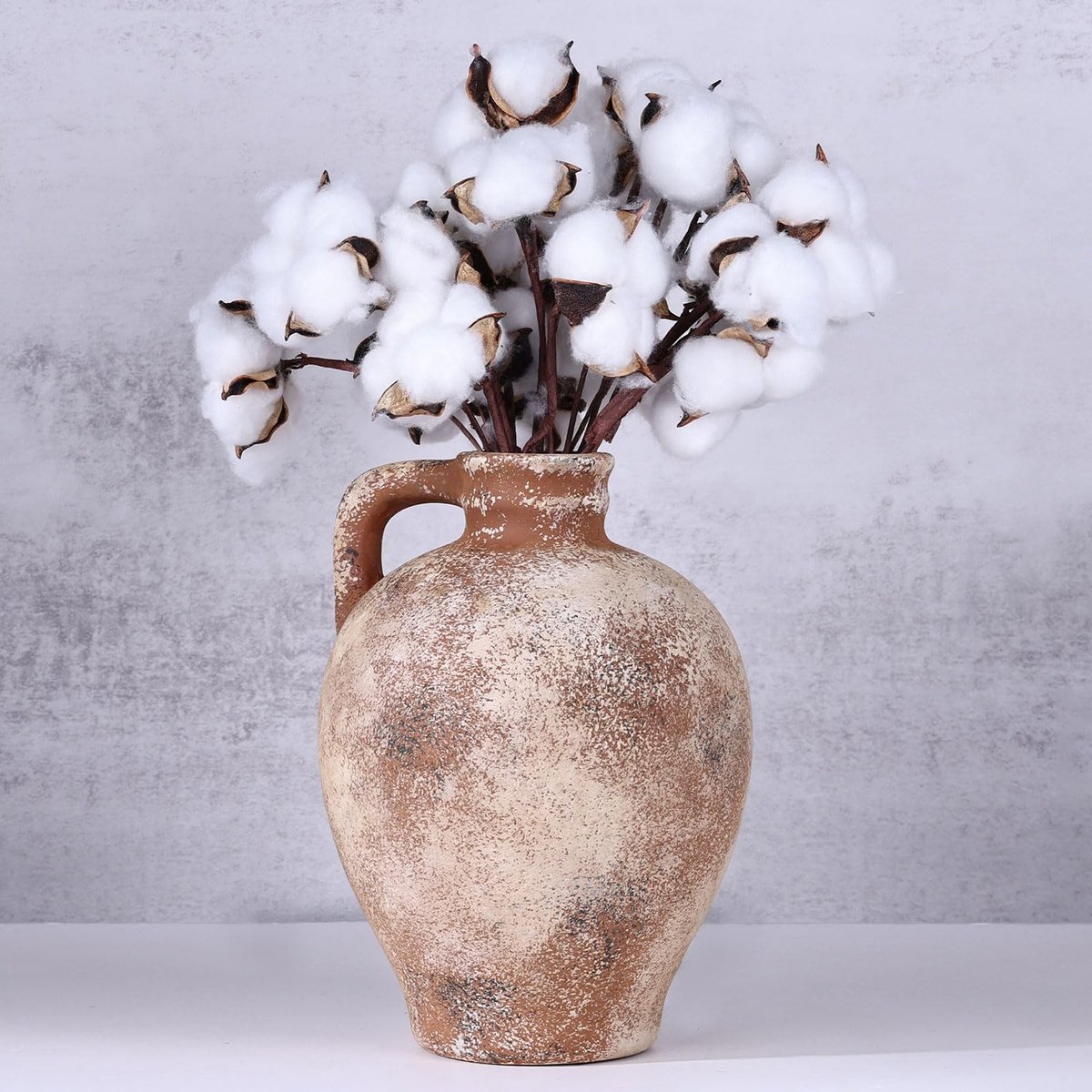 Elzusha- Vaas Rustiek - Bloempot Binnen - Bloempot Buiten - Decoratie - Aardewerk - Bruin