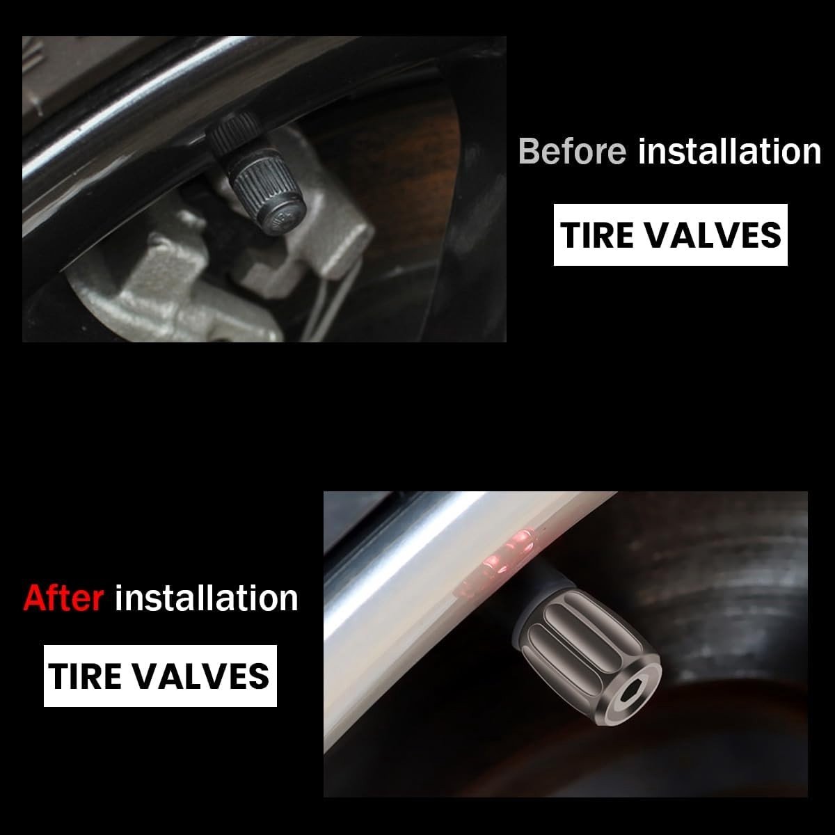 Set van 4 Stalen Ventieldoppen voor Auto's - Antidiefstal, Stofdicht en Corrosiebestendig - Auto Accessoires voor Buitengebruik
