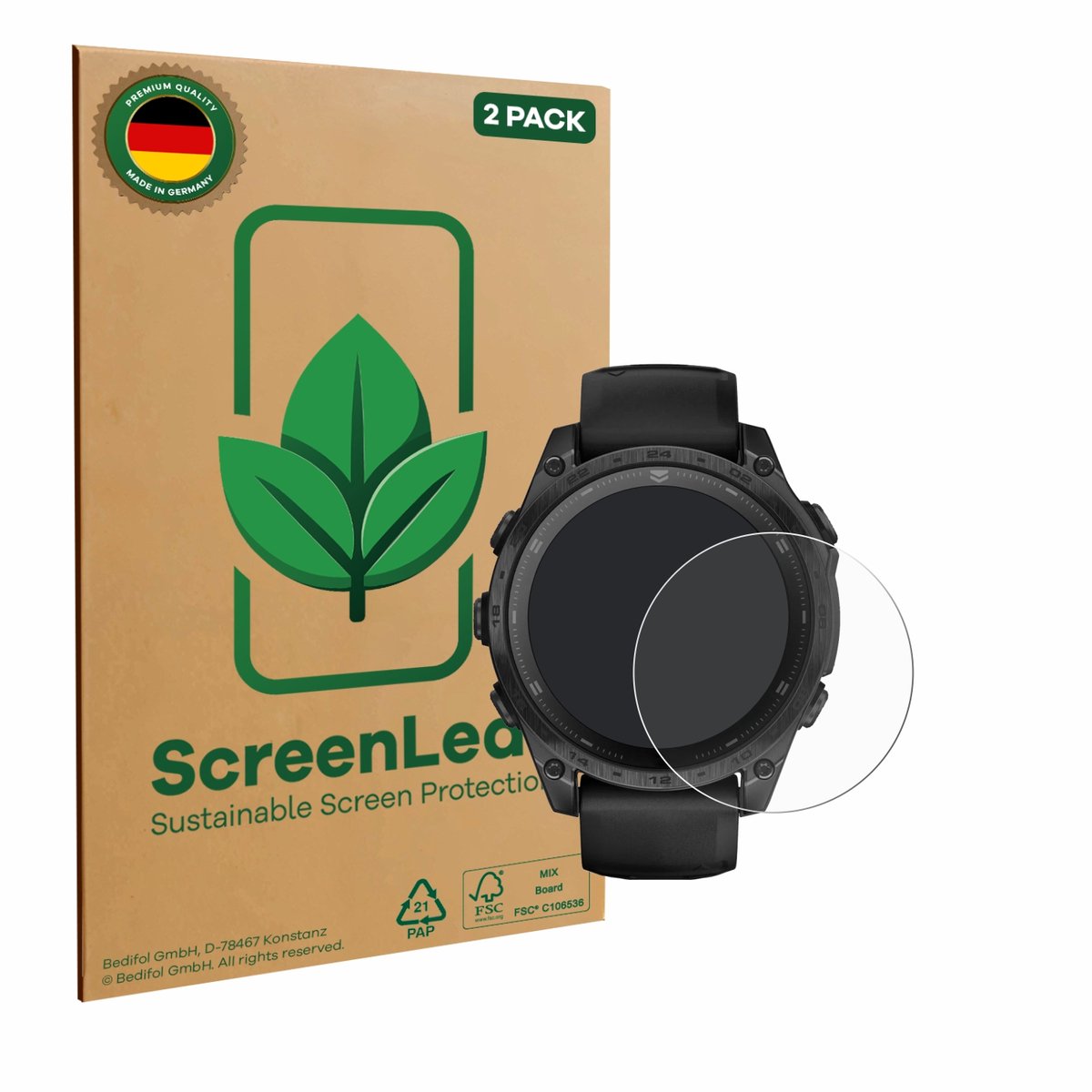 2 Stuks Screenprotector voor Garmin Tactix 8 AMOLED (47 mm) - Hoogwaardige Beschermfolie transparant