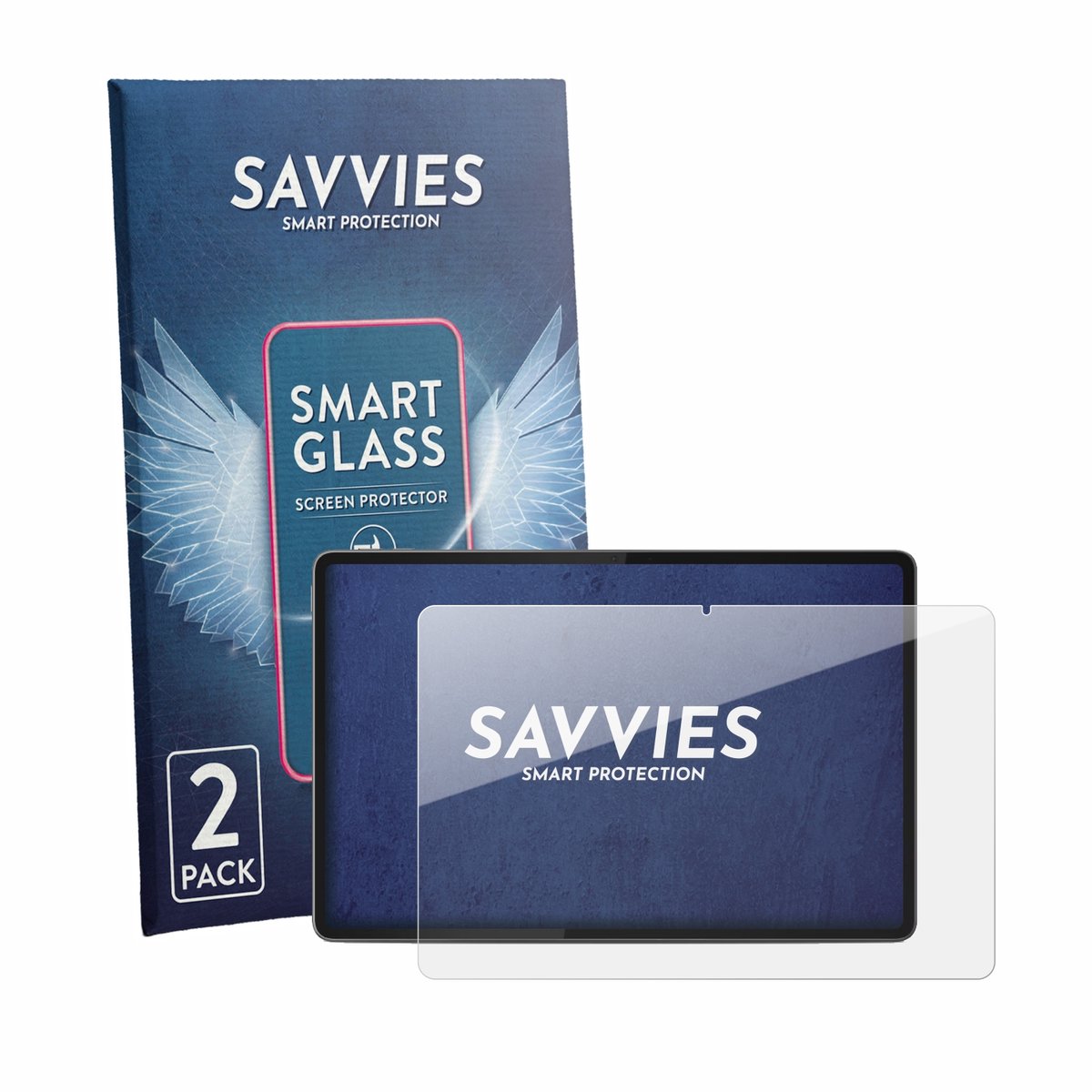 2 Stuks Savvies Screenprotector - geschikt voor Lenovo Yoga Tab 11.1" 2026 - beschermfolie glas transparant