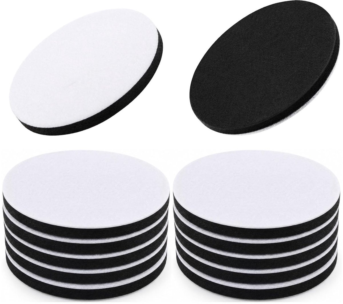 Polijstschijven 75mm - Set van 12 Stuks, Polijstvilt en Polijstpads voor Auto en Meubels