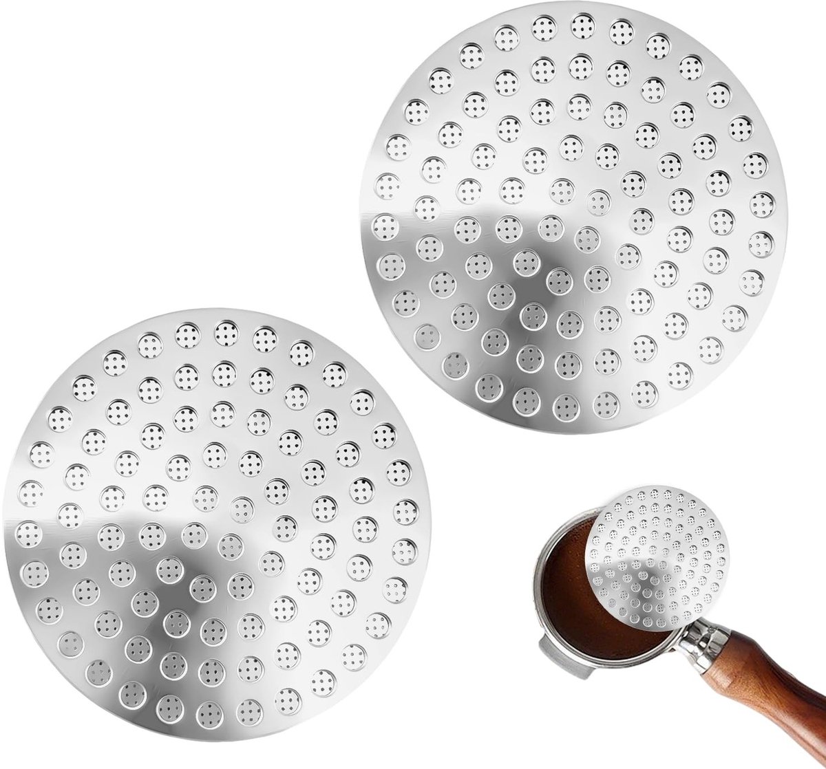 Elzusha - Set van 2 Magnetische Koffiefilters voor 54 mm Porta Filters