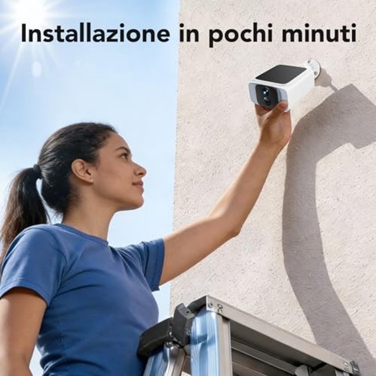 Elzusha - 2 Pack 2K Outdoor Beveiligingscamera met Zonne-energie