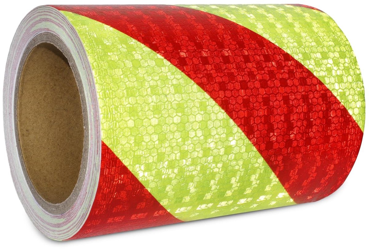 Elzusha - Reflecterende Plakband, Rood Geel 10 m