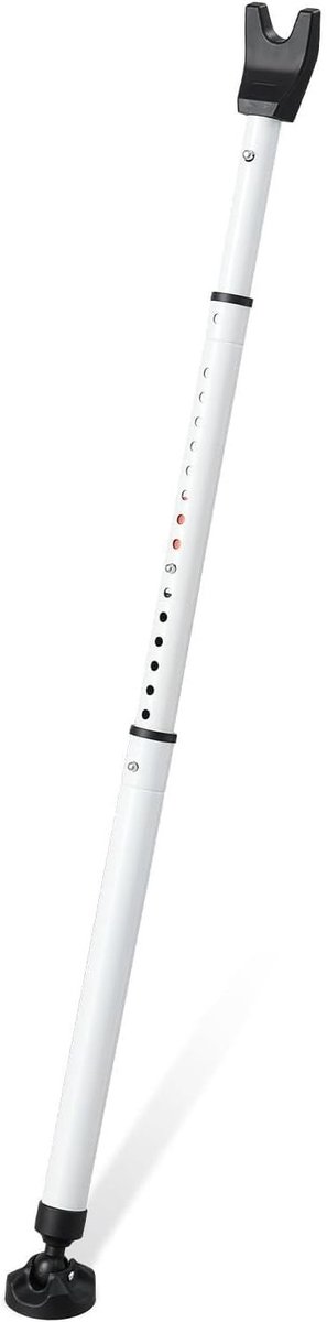 Verstelbare Beveiligingsbalk voor Deur en Raam, 72-132 cm met 360° Draaibare Verbinding en Antislip Basis voor Voor- en Balkon Deuren, Veiligheidsoplossing voor Thuisgebruik