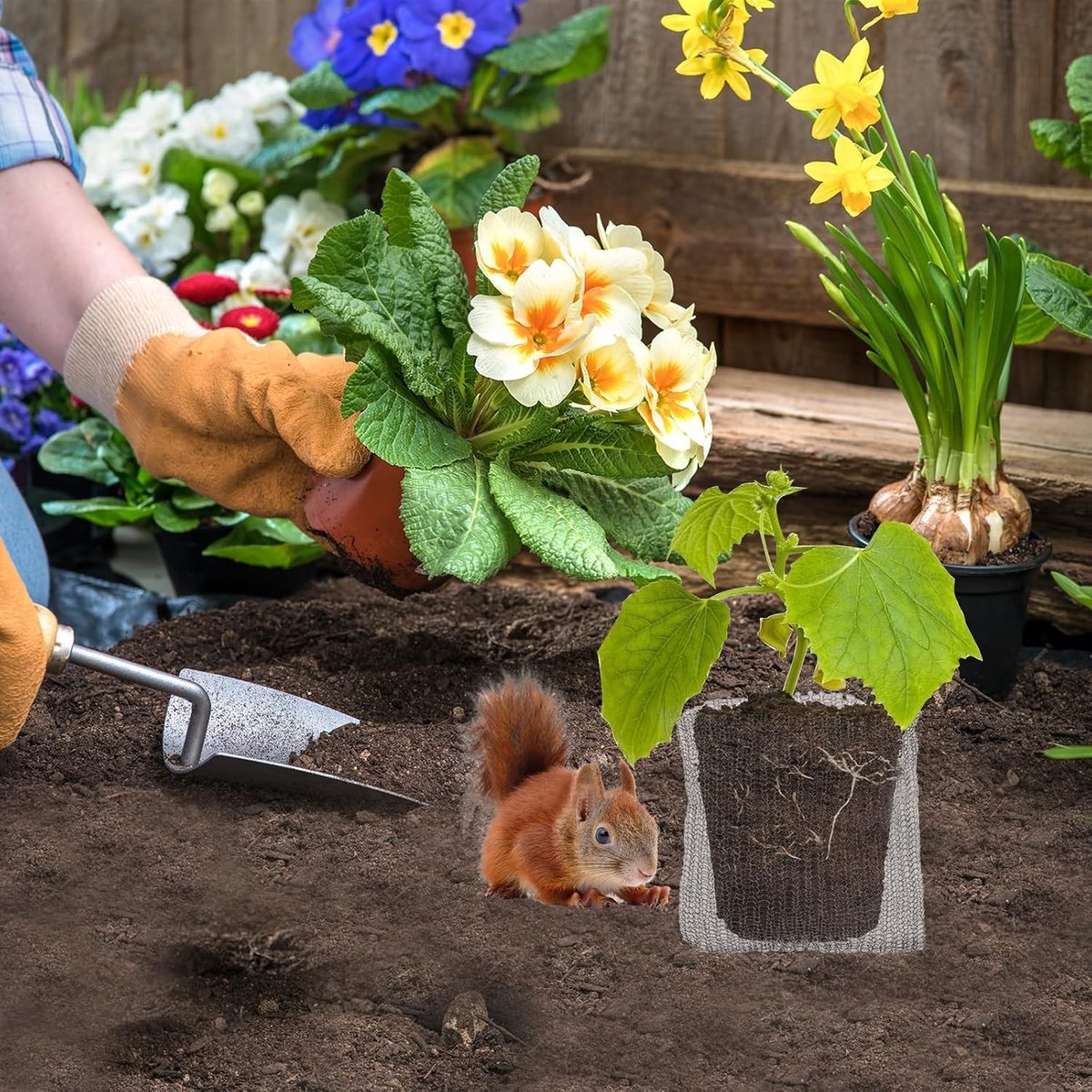 Root Protection Baskets voor Planten - RVS Wortelbescherming, Draadgaas voor Bomen, Bloemen en Groenten, 12.7 cm x 3 m, 21 cm x 3 m