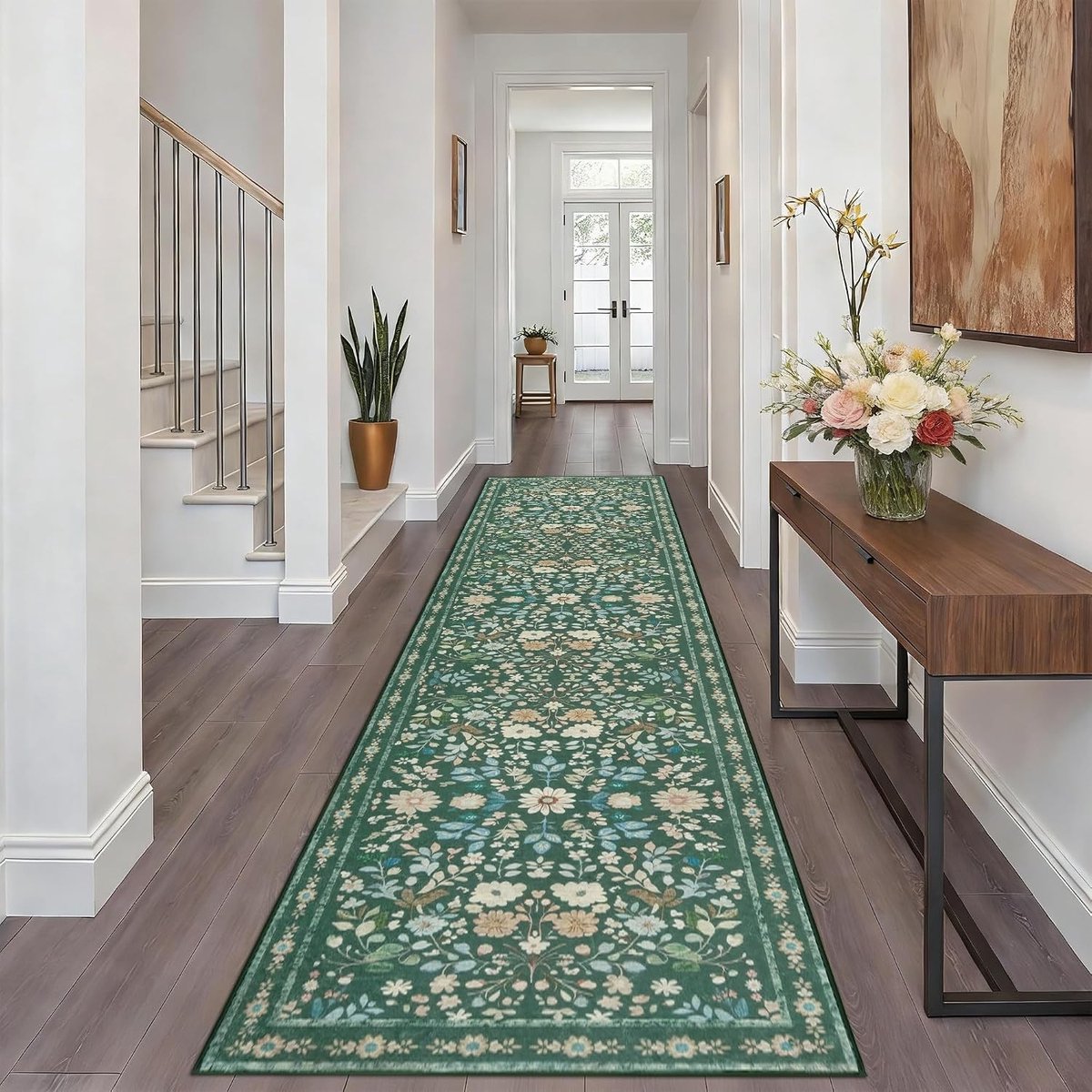 Vintage Boho Vloerloper voor Hal, 80 x 300 cm, Antislip, Wasbaar, Geschikt voor Keuken, Slaapkamer en Entree