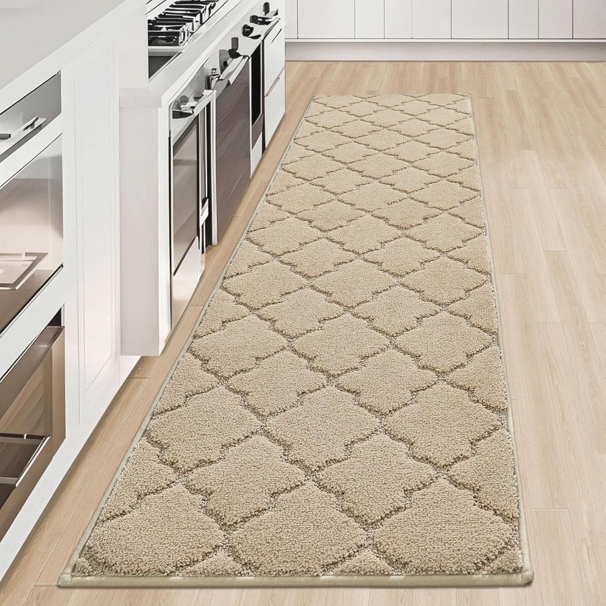 Keukenloopmat van 50 x 200 cm in lichtbeige, ideaal voor comfort, stijl en duurzaamheid in de keuken