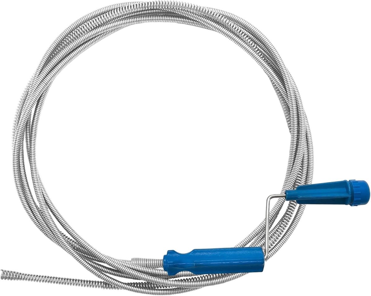 Professionele afvoerreiniger spiraal 6 mm x 5 m, effectief voor verstoppingen en rioolreiniging