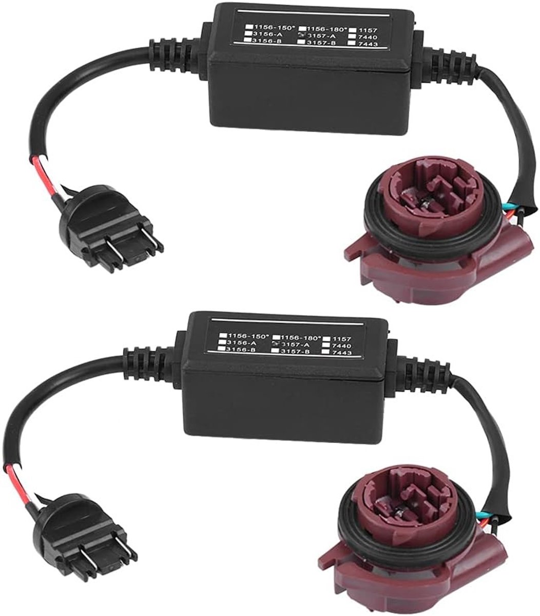 LED Load Resistors voor Anti-Flicker en Hyper Blink, 2 Stuks Plug and Play Canbus Foutoplossing voor Remlichten