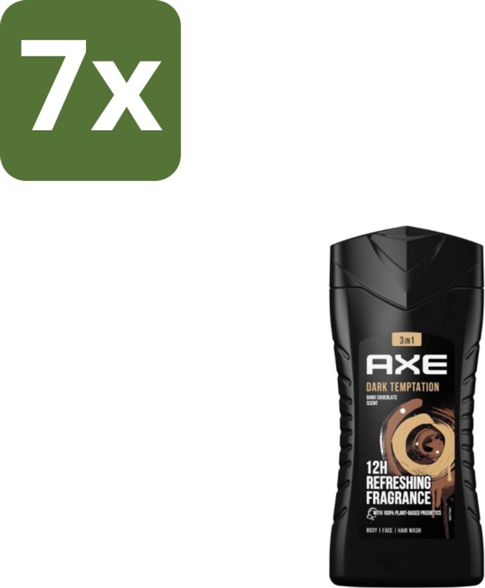 7 x Axe – Douchegel – Dark Temptation – 250 ml - Douchegel - Douchegel Mannen - Douchegel Dark Temptation - Douchegel Voor Mannen - Douchegel Voor Huid
