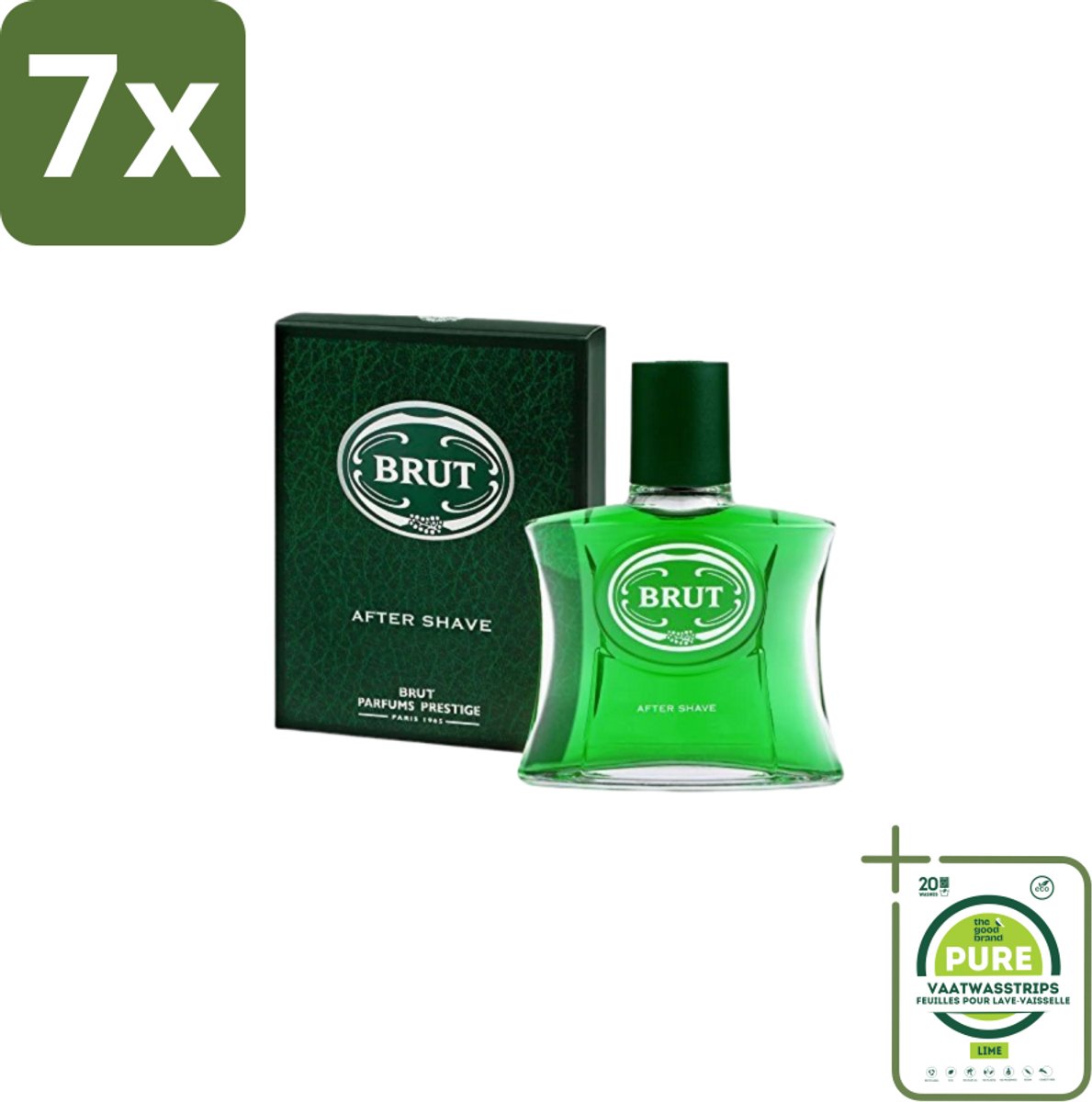 7 x Brut for Men – Aftershave Lotion – 100 ml - Grootverpakking - Aftershave - Herenverzorging - Klassieke Geur - Scheren - Huid Verzorgen