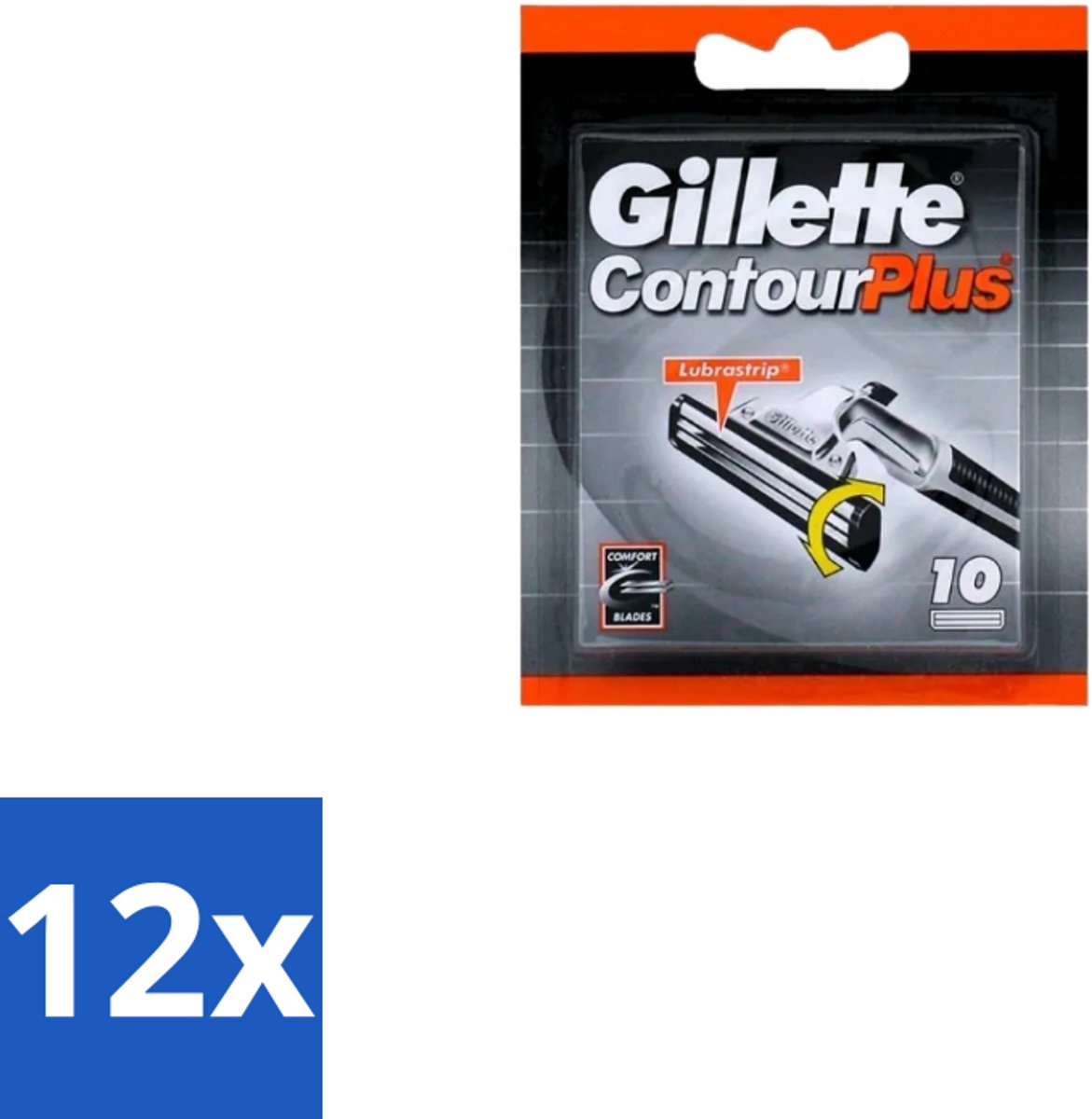 12 x Gillette Contour Plus – Wegwerpscheermesjes – 10 mesjes - Scheermesjes - Scheermes - Scheerbeurt - Huidcomfort - Flexibele Mesjes