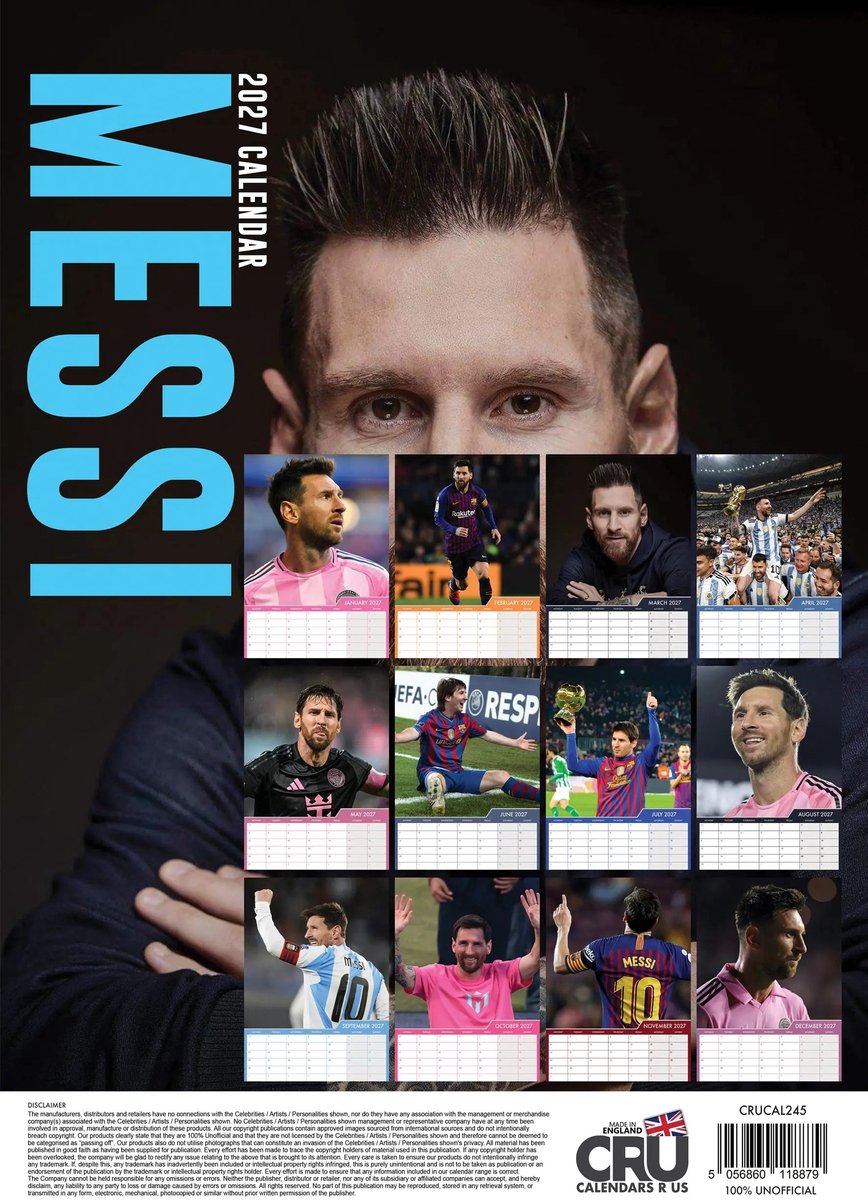 Lionel Messi A3 Kalender 2027