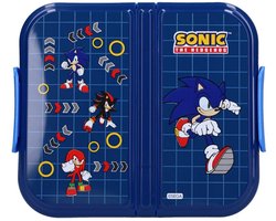 Sonic Eat Yum Repeat Boîte à lunch - 15 x 18 x 5 cm - Bleu - Sonic, Shadow & Knuckles