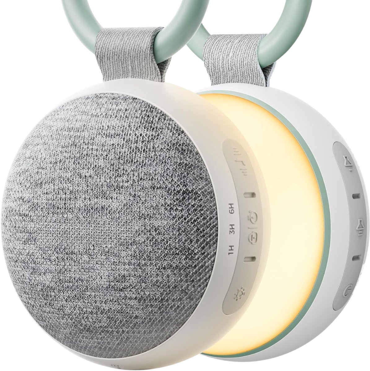 Verte White Noise Machine - 20 Rustgevende Geluiden - Kan Aan De Kinderwagen Worden Bevestigd - Oplaadbare Batterij Met Een Gebruiksduur Van 10 Uur - Automatische Uitschakeltimer - Veiligheidsvergrendeling En Bluetooth-Verbinding