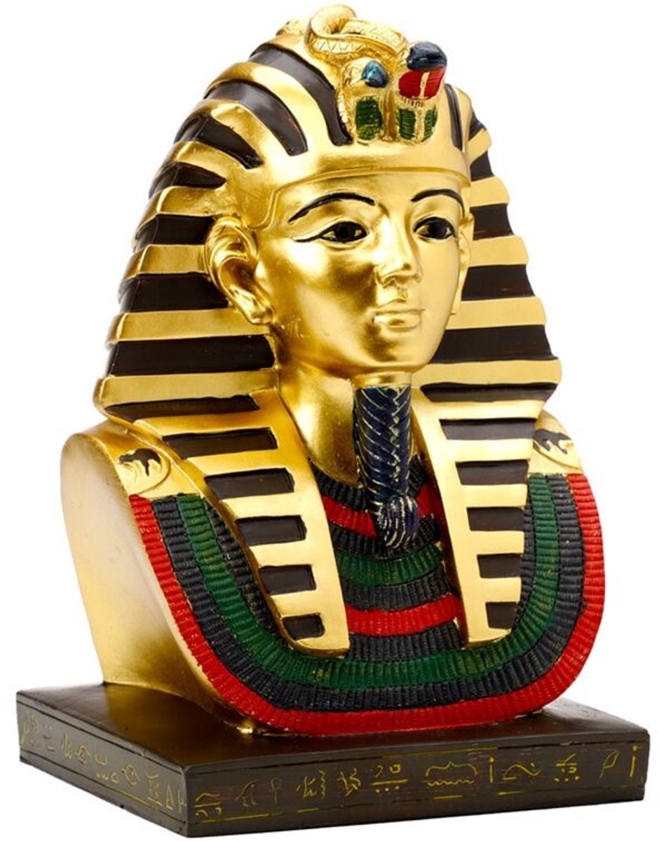 Figuur Toetanchamon - 21 cm Hoge Decoratieve Hars Beeld